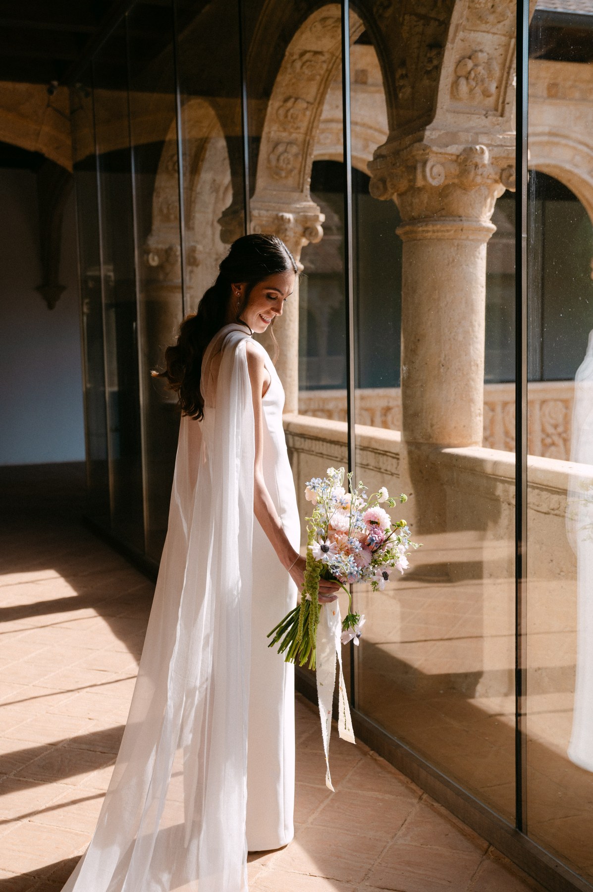 Retrato de los novios tras el 'sí, quiero' — boda de Yolanda y Javier en Dehesa de Canónigos, Valladolid